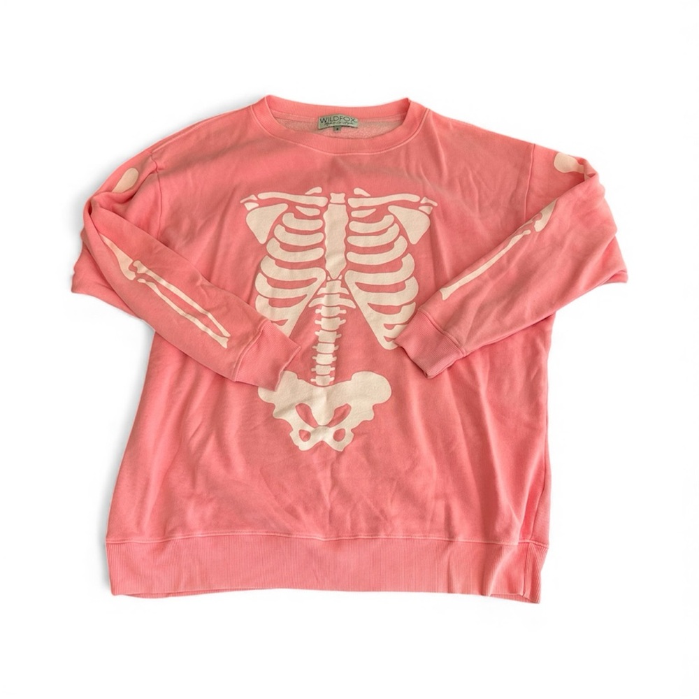 Wild Fox Couture Skeleton X-Ray Crew Neck